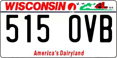 WI license plate 515OVB