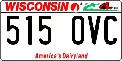 WI license plate 515OVC