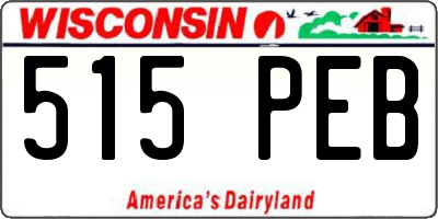 WI license plate 515PEB