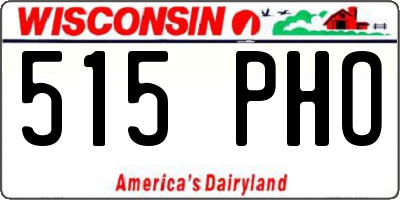 WI license plate 515PHO