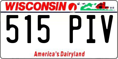 WI license plate 515PIV