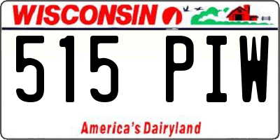 WI license plate 515PIW