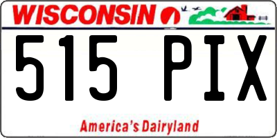 WI license plate 515PIX