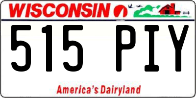 WI license plate 515PIY
