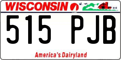 WI license plate 515PJB