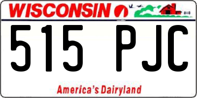 WI license plate 515PJC