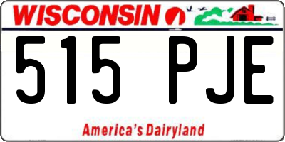 WI license plate 515PJE