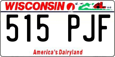 WI license plate 515PJF