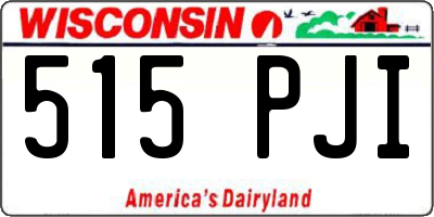 WI license plate 515PJI