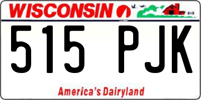 WI license plate 515PJK