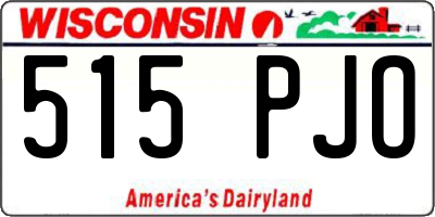 WI license plate 515PJO