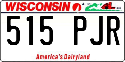 WI license plate 515PJR