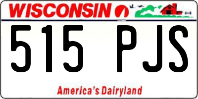 WI license plate 515PJS