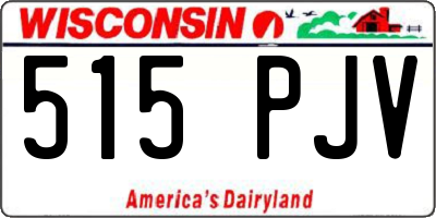WI license plate 515PJV