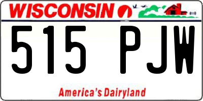 WI license plate 515PJW
