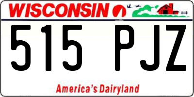 WI license plate 515PJZ