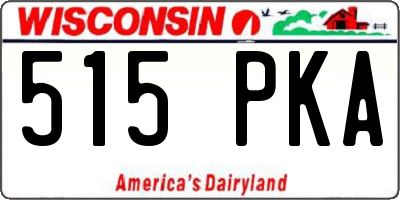 WI license plate 515PKA