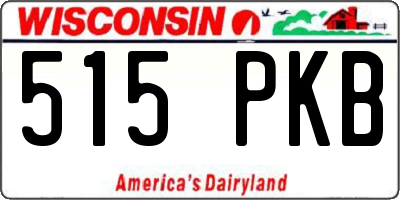 WI license plate 515PKB