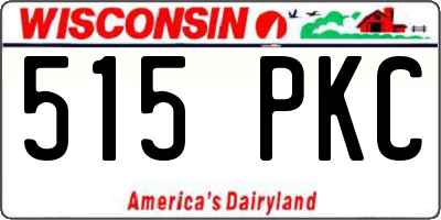 WI license plate 515PKC