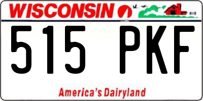 WI license plate 515PKF
