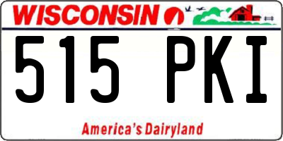 WI license plate 515PKI
