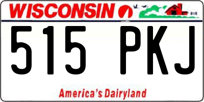 WI license plate 515PKJ