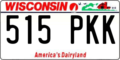 WI license plate 515PKK