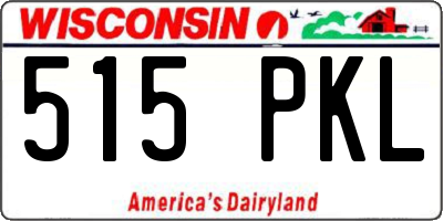 WI license plate 515PKL