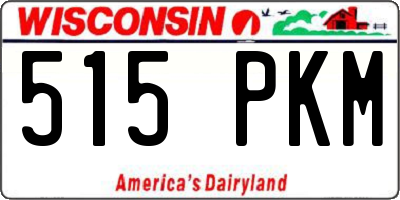 WI license plate 515PKM