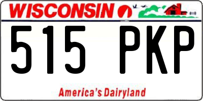 WI license plate 515PKP