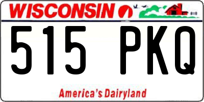 WI license plate 515PKQ