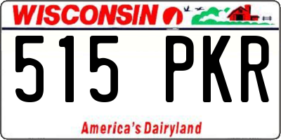 WI license plate 515PKR