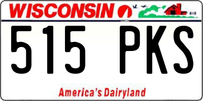 WI license plate 515PKS