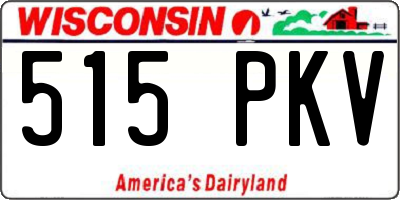 WI license plate 515PKV