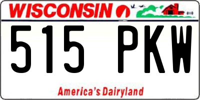 WI license plate 515PKW