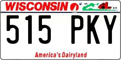 WI license plate 515PKY