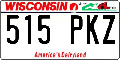 WI license plate 515PKZ