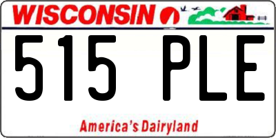 WI license plate 515PLE