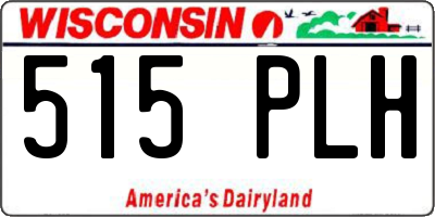 WI license plate 515PLH
