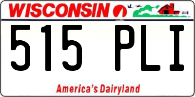 WI license plate 515PLI