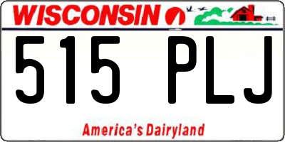 WI license plate 515PLJ