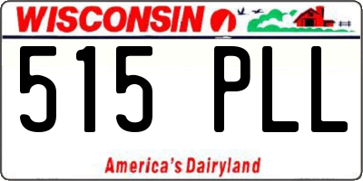 WI license plate 515PLL