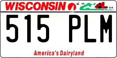 WI license plate 515PLM