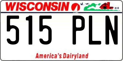 WI license plate 515PLN