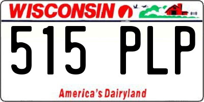 WI license plate 515PLP