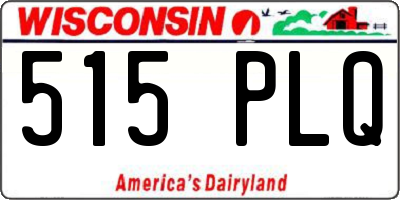 WI license plate 515PLQ