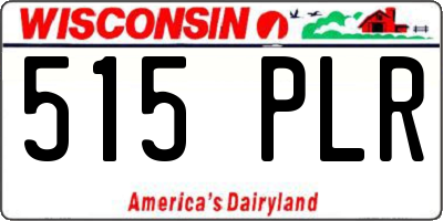 WI license plate 515PLR