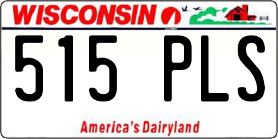 WI license plate 515PLS