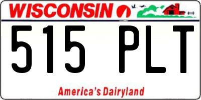 WI license plate 515PLT