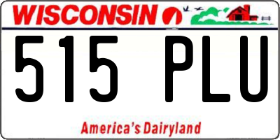 WI license plate 515PLU